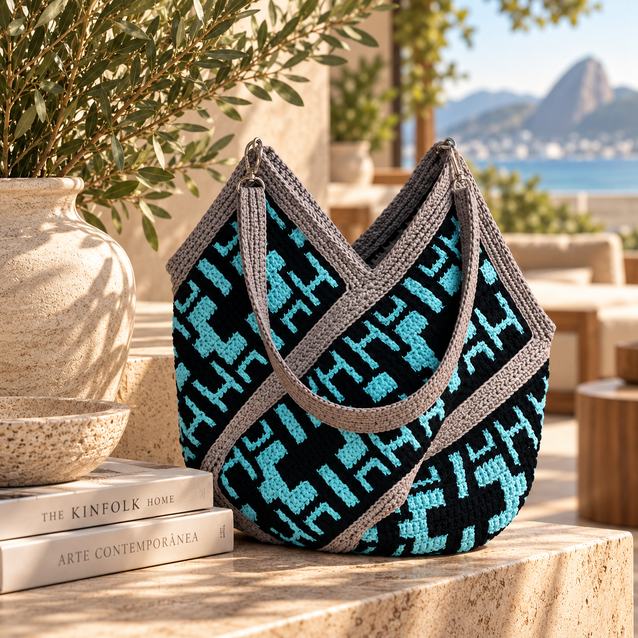 Peça de decoração em Mosaico Crochet