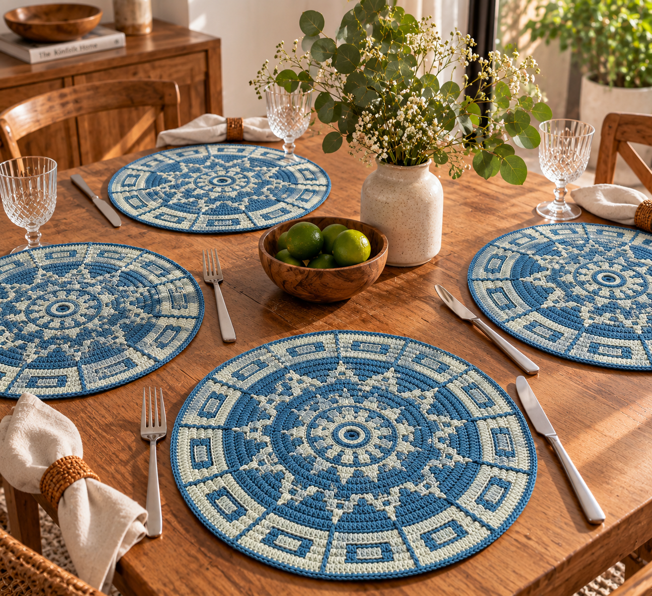 Peça de decoração em Mosaico Crochet
