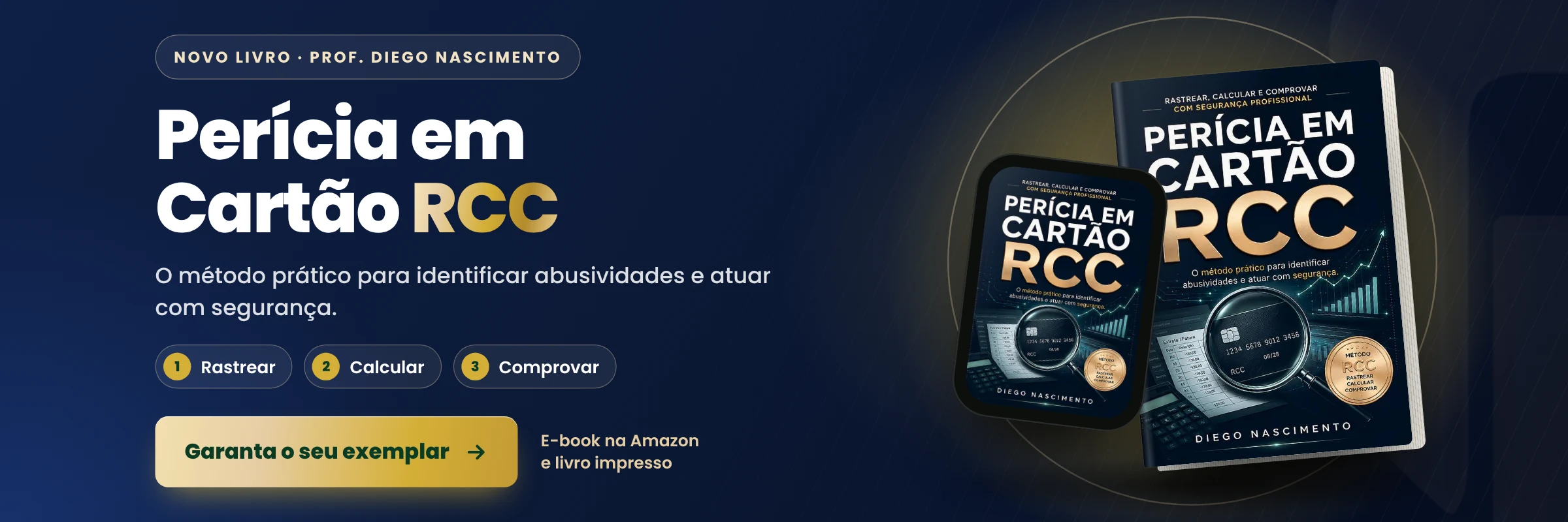 Novo livro Perícia em Cartão RCC, do Prof. Diego Nascimento: o método prático para identificar abusividades e atuar com segurança