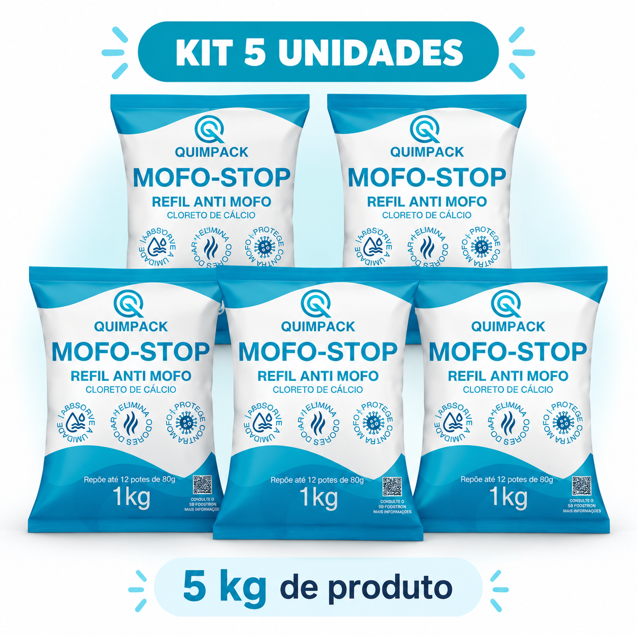 Kit 5 unidades MOFO-STOP — 5 kg de produto