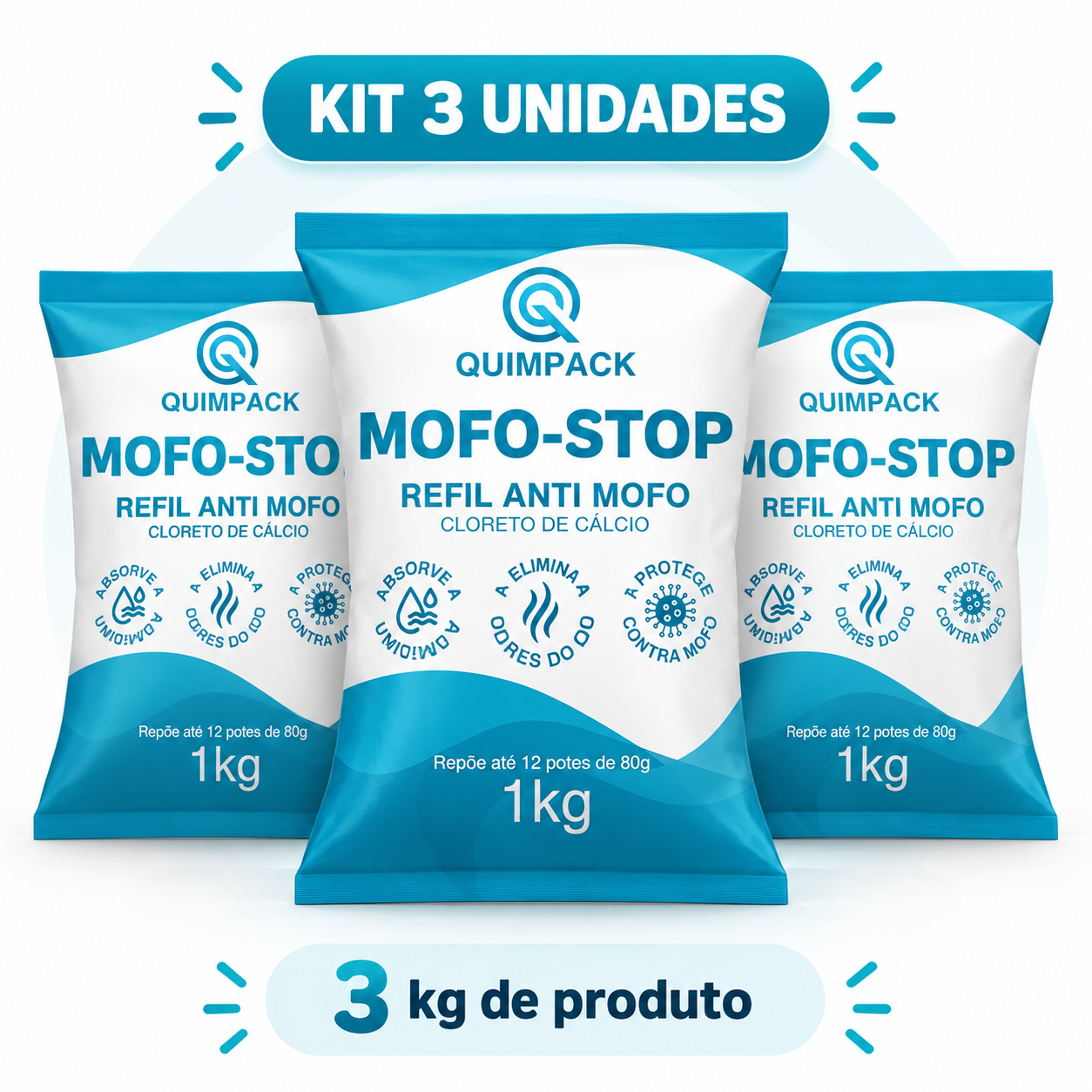 Kit 3 unidades MOFO-STOP — 3 kg de produto