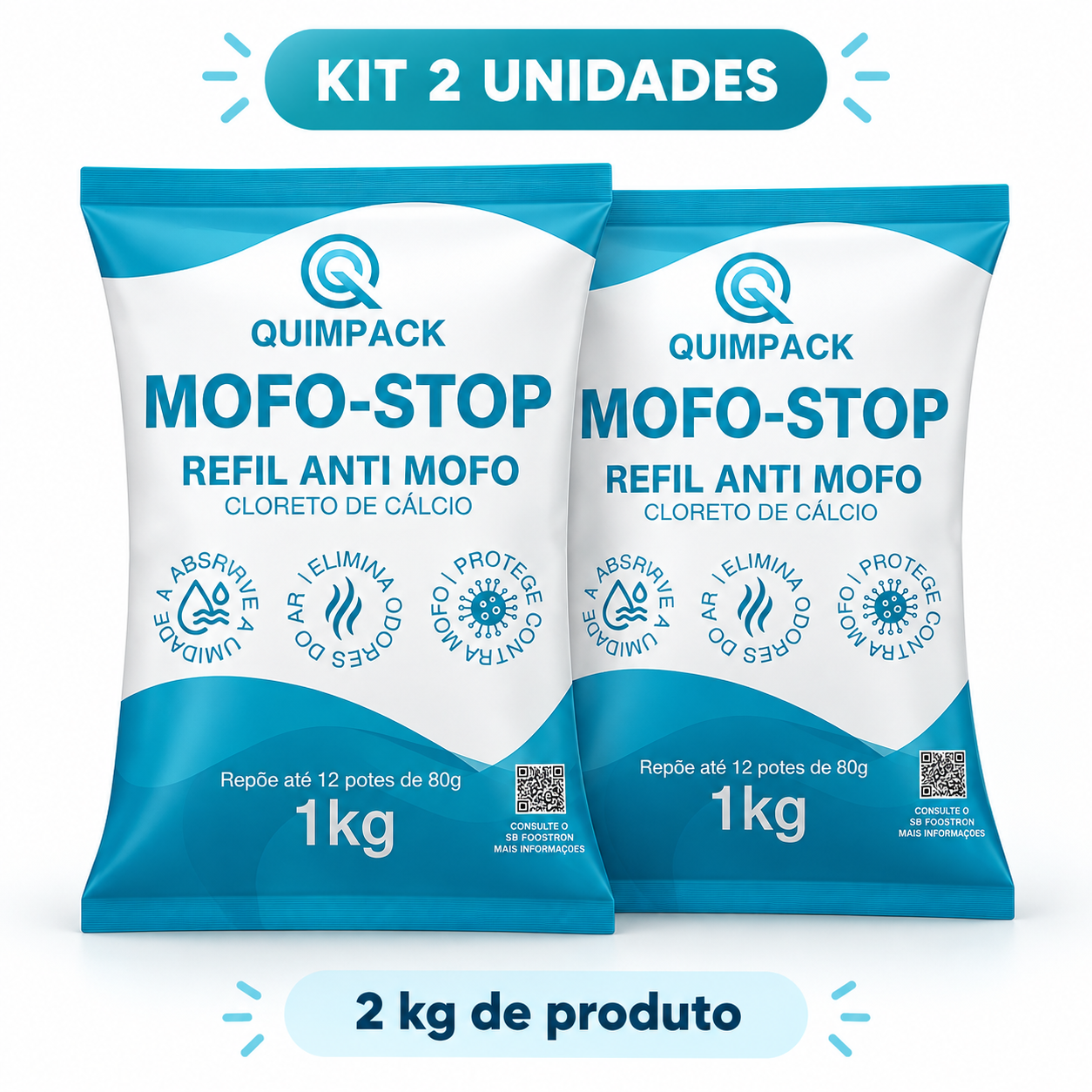 Kit 2 unidades MOFO-STOP — 2 kg de produto