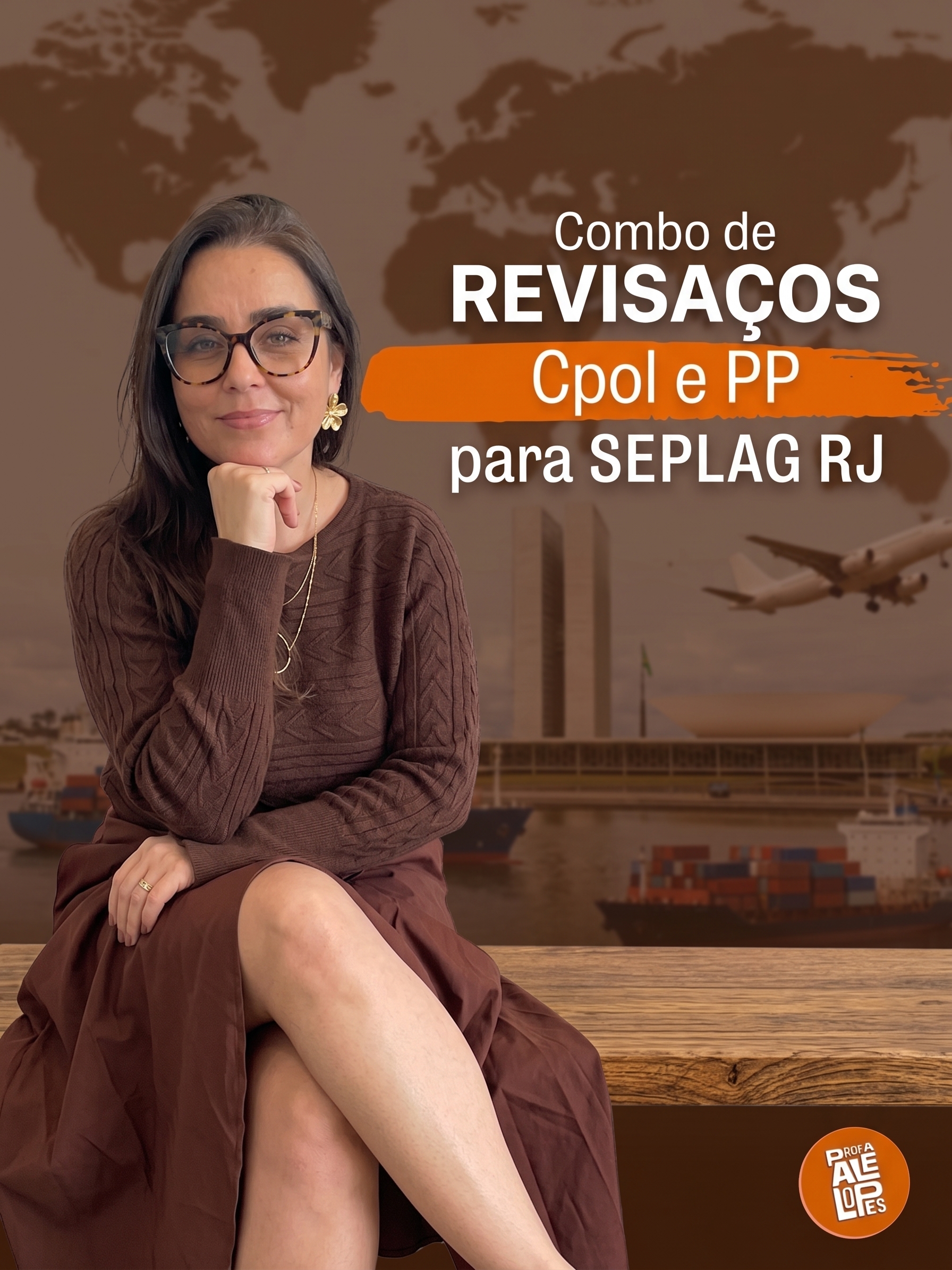 Capa do Combo de Revisaços para SEPLAG-RJ com a Profe. Alê Lopes
