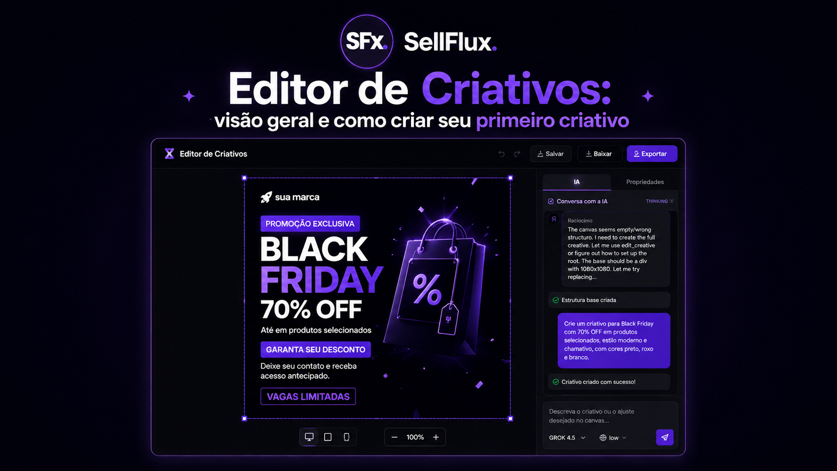Editor de Criativos: visão geral e como criar seu primeiro criativo
