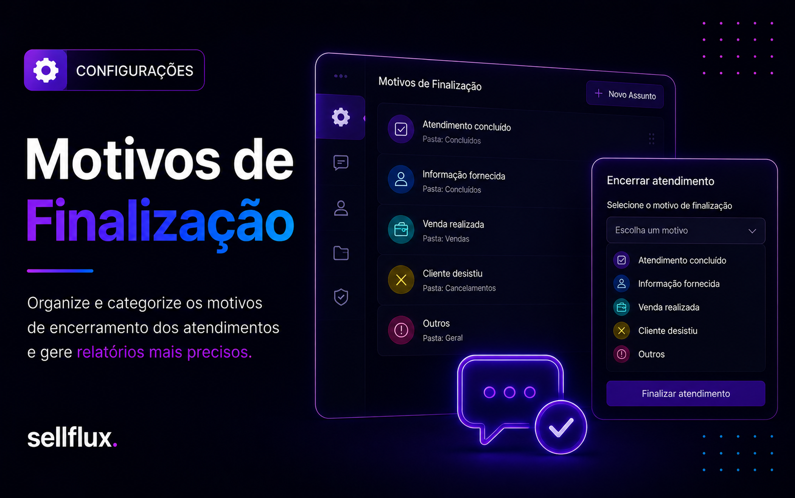 Criando motivos de finalização